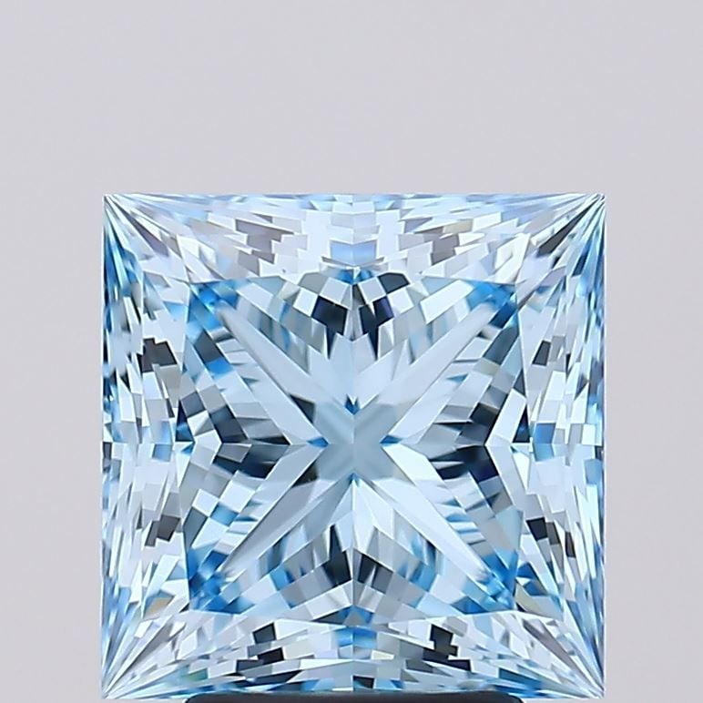 Loose Diamond - PRINCESS 4.05ct Fancy Vivid Blue VVS1: Loose Diamond - PRINCESS 4.05ct Fancy Vivid Blue VVS1 Source: This is a real non-mined Diamond that has been grown in a lab Shape: PRINCESS Carats: 4.05 Color: Fancy Vivid Blue Certification: IGI Vide