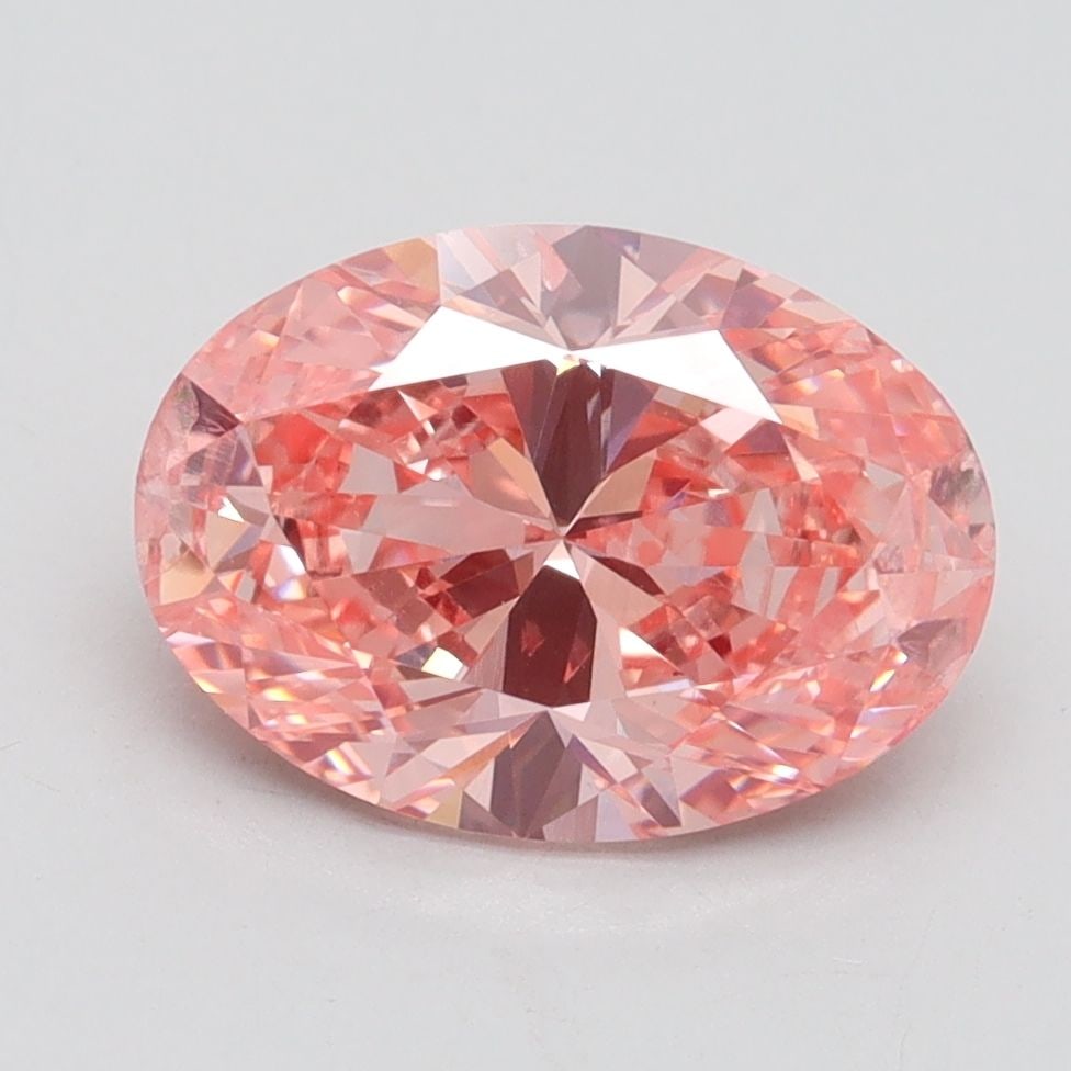 Loose Diamond - OVAL 2.5ct Fancy Vivid Pink SI2: Loose Diamond - OVAL 2.5ct Fancy Vivid Pink SI2 Source: This is a real non-mined Diamond that has been grown in a lab Shape: OVAL Carats: 2.5 Color: Fancy Vivid Pink Certification: IGI Video: