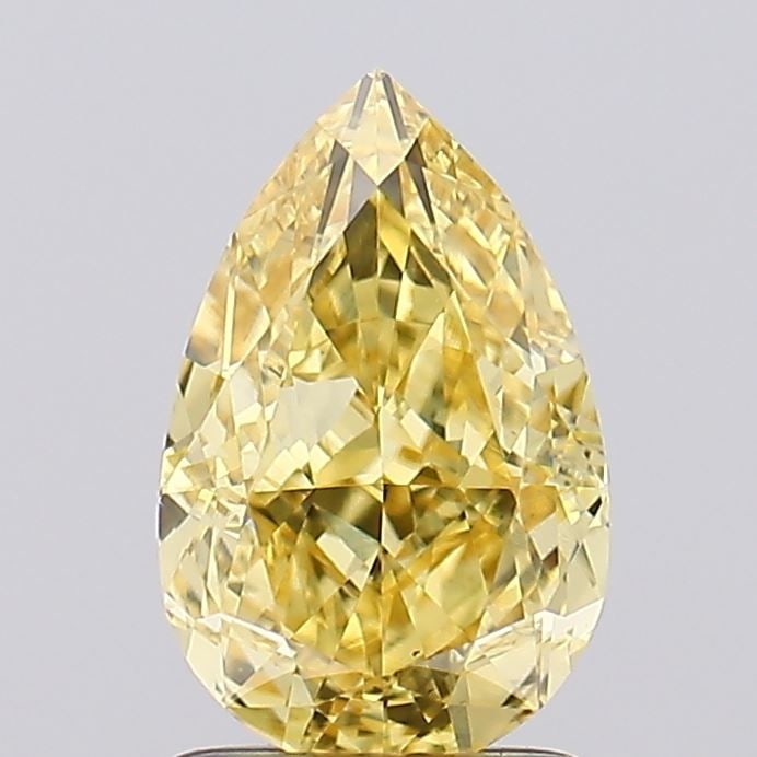 Loose Diamond - PEAR 1.7ct Fancy Intense Yellow VS1: Loose Diamond - PEAR 1.7ct Fancy Intense Yellow VS1 Source: This is a real non-mined Diamond that has been grown in a lab Shape: PEAR Carats: 1.7 Color: Fancy Intense Yellow Certification: IGI Video: