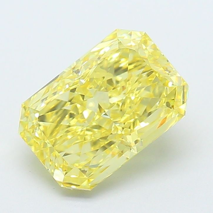 Loose Diamond - RADIANT 2.43ct Fancy Vivid Yellow VS1: Loose Diamond - RADIANT 2.43ct Fancy Vivid Yellow VS1 Source: This is a real non-mined Diamond that has been grown in a lab Shape: RADIANT Carats: 2.43 Color: Fancy Vivid Yellow Certification: IGI Vid