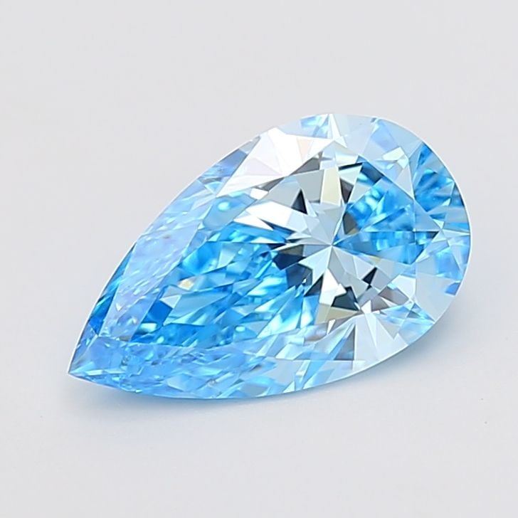 Loose Diamond - PEAR 2.53ct Fancy Vivid Blue VS1: Loose Diamond - PEAR 2.53ct Fancy Vivid Blue VS1 Source: This is a real non-mined Diamond that has been grown in a lab Shape: PEAR Carats: 2.53 Color: Fancy Vivid Blue Certification: IGI Video: