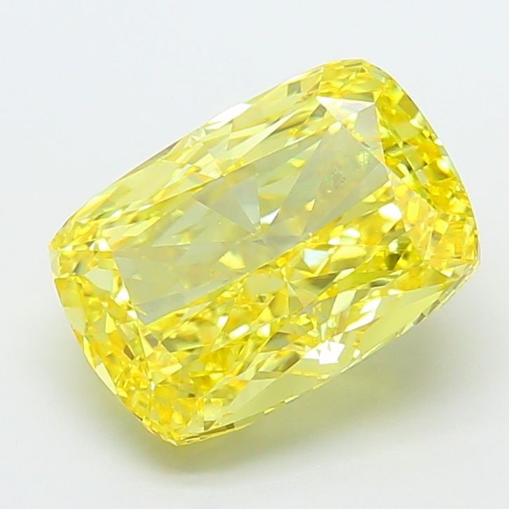 Loose Diamond - CUSHION MODIFIED 5.53ct Fancy Vivid Yellow VS2: Loose Diamond - CUSHION MODIFIED 5.53ct Fancy Vivid Yellow VS2 Source: This is a real non-mined Diamond that has been grown in a lab Shape: CUSHION MODIFIED Carats: 5.53 Color: Fancy Vivid Yellow Cert