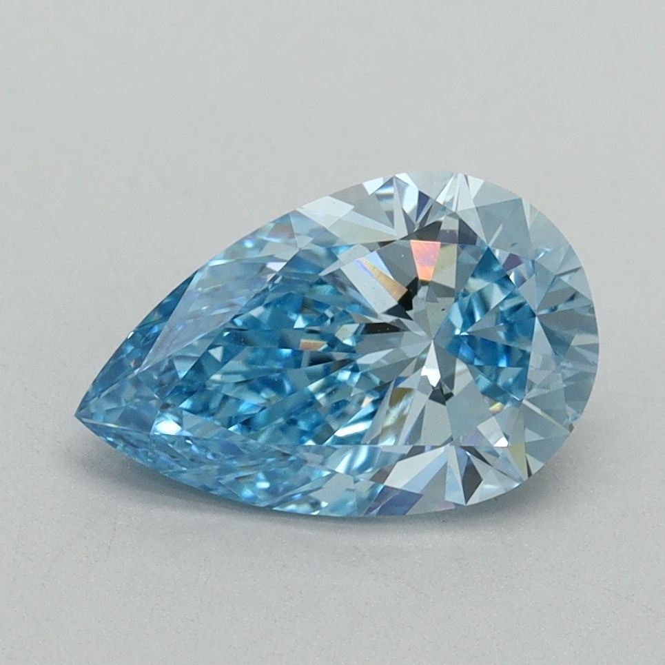 Loose Diamond - PEAR 1.51ct Fancy Vivid Blue VS1: Loose Diamond - PEAR 1.51ct Fancy Vivid Blue VS1 Source: This is a real non-mined Diamond that has been grown in a lab Shape: PEAR Carats: 1.51 Color: Fancy Vivid Blue Certification: IGI Video: Video
