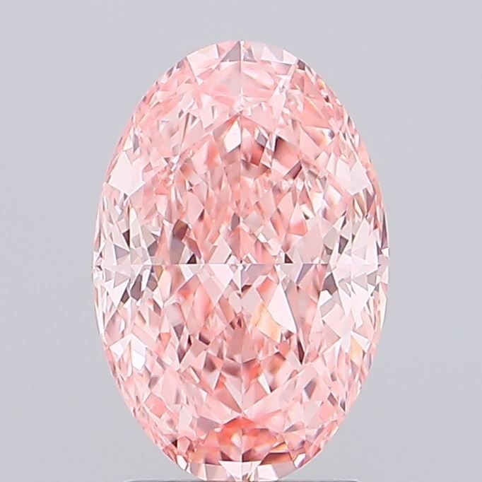 Loose Diamond - OVAL 2.14ct Fancy Vivid Pink VVS2: Loose Diamond - OVAL 2.14ct Fancy Vivid Pink VVS2 Source: This is a real non-mined Diamond that has been grown in a lab Shape: OVAL Carats: 2.14 Color: Fancy Vivid Pink Certification: IGI Video: