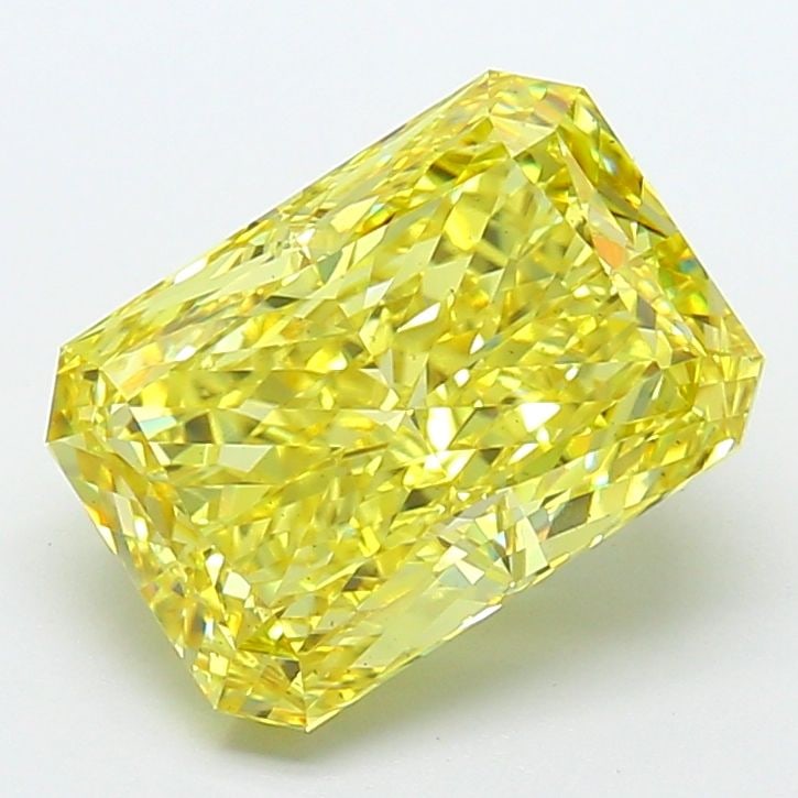 Loose Diamond - RADIANT 6.55ct Fancy Vivid Yellow VS2: Loose Diamond - RADIANT 6.55ct Fancy Vivid Yellow VS2 Source: This is a real non-mined Diamond that has been grown in a lab Shape: RADIANT Carats: 6.55 Color: Fancy Vivid Yellow Certification: IGI Vid