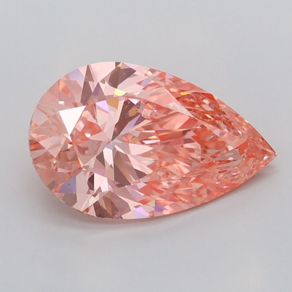 Loose Diamond - PEAR 2.03ct Fancy Vivid Pink VVS2: Loose Diamond - PEAR 2.03ct Fancy Vivid Pink VVS2 Source: This is a real non-mined Diamond that has been grown in a lab Shape: PEAR Carats: 2.03 Color: Fancy Vivid Pink Certification: IGI Video: