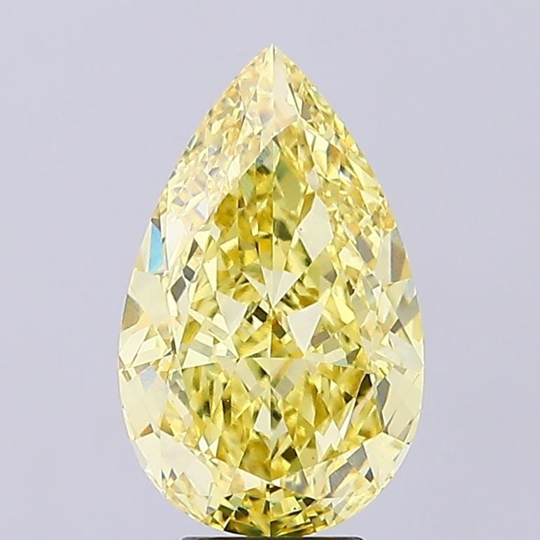 Loose Diamond - PEAR 5.85ct Fancy Intense Yellow VS1: Loose Diamond - PEAR 5.85ct Fancy Intense Yellow VS1 Source: This is a real non-mined Diamond that has been grown in a lab Shape: PEAR Carats: 5.85 Color: Fancy Intense Yellow Certification: IGI Video