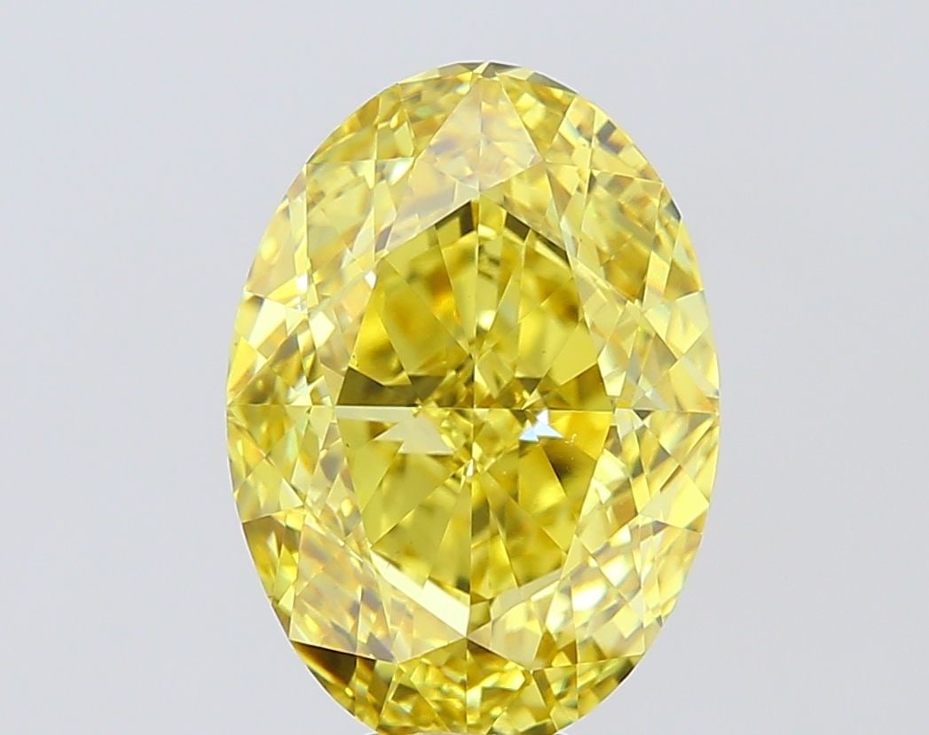 Loose Diamond - OVAL 7.55ct Fancy Vivid Yellow VS1: Loose Diamond - OVAL 7.55ct Fancy Vivid Yellow VS1 Source: This is a real non-mined Diamond that has been grown in a lab Shape: OVAL Carats: 7.55 Color: Fancy Vivid Yellow Certification: IGI Video: