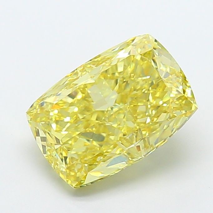 Loose Diamond - CUSHION MODIFIED 4.03ct Fancy Vivid Yellow VS1: Loose Diamond - CUSHION MODIFIED 4.03ct Fancy Vivid Yellow VS1 Source: This is a real non-mined Diamond that has been grown in a lab Shape: CUSHION MODIFIED Carats: 4.03 Color: Fancy Vivid Yellow Cert