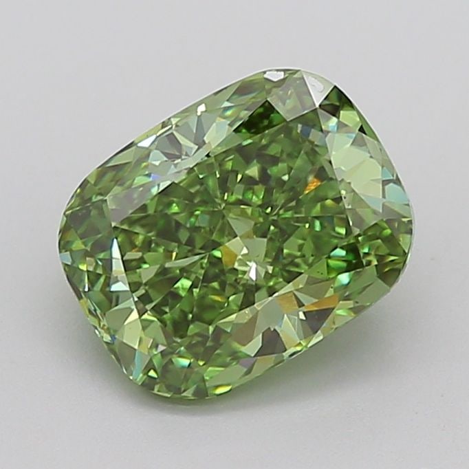 Loose Diamond - CUSHION MODIFIED 3.37ct Fancy Vivid Green VS2: Loose Diamond - CUSHION MODIFIED 3.37ct Fancy Vivid Green VS2 Source: This is a real non-mined Diamond that has been grown in a lab Shape: CUSHION MODIFIED Carats: 3.37 Color: Fancy Vivid Green Certif