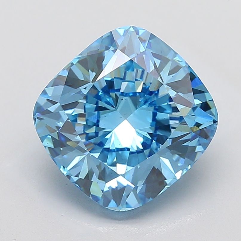 Loose Diamond - CUSHION MODIFIED 7.03ct Fancy Vivid Blue VS2: Loose Diamond - CUSHION MODIFIED 7.03ct Fancy Vivid Blue VS2 Source: This is a real non-mined Diamond that has been grown in a lab Shape: CUSHION MODIFIED Carats: 7.03 Color: Fancy Vivid Blue Certific