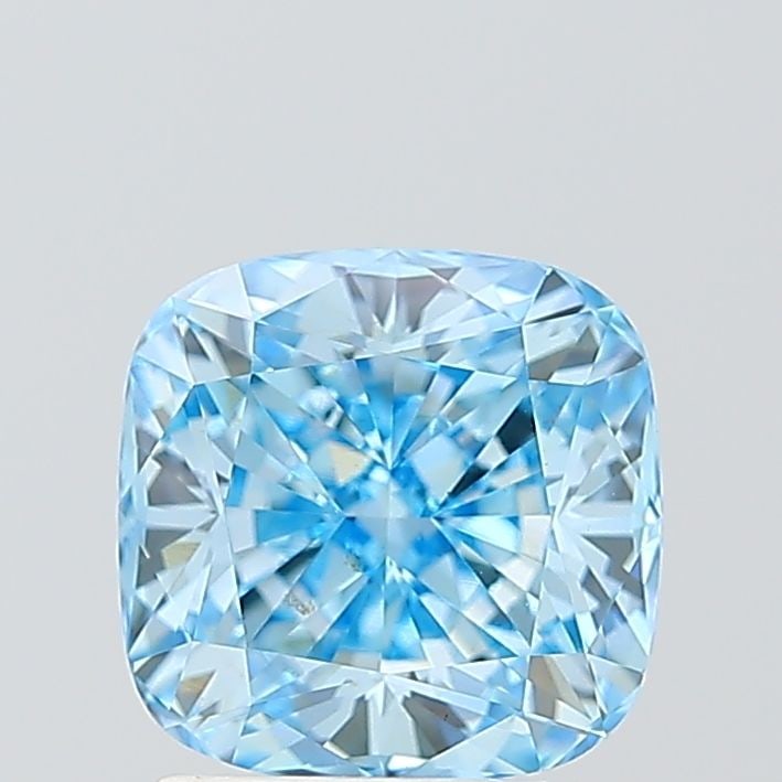 Loose Diamond - CUSHION MODIFIED 2.09ct Fancy Vivid Blue VS1: Loose Diamond - CUSHION MODIFIED 2.09ct Fancy Vivid Blue VS1 Source: This is a real non-mined Diamond that has been grown in a lab Shape: CUSHION MODIFIED Carats: 2.09 Color: Fancy Vivid Blue Certific