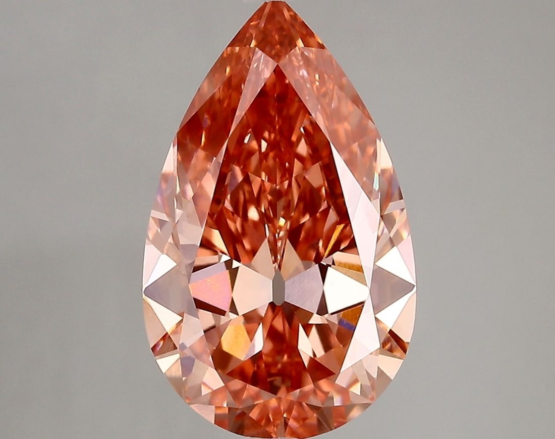 Loose Diamond - PEAR 4.12ct Fancy Vivid Pink VVS2: Loose Diamond - PEAR 4.12ct Fancy Vivid Pink VVS2 Source: This is a real non-mined Diamond that has been grown in a lab Shape: PEAR Carats: 4.12 Color: Fancy Vivid Pink Certification: IGI Video: