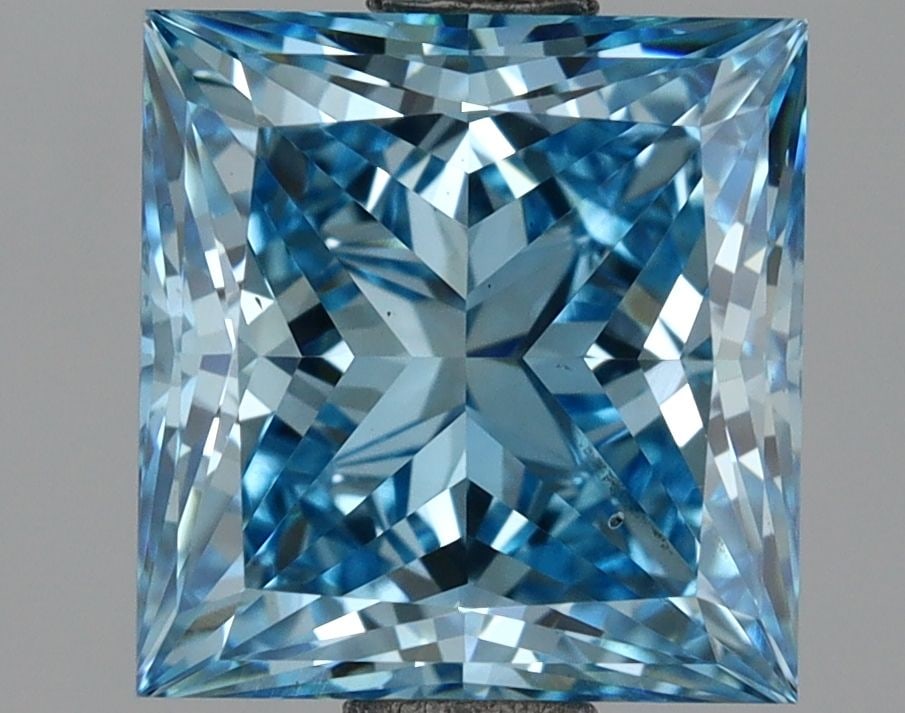 Loose Diamond - PRINCESS 2.0ct Fancy Blue VS2: Loose Diamond - PRINCESS 2.0ct Fancy Blue VS2 Source: This is a real non-mined Diamond that has been grown in a lab Shape: PRINCESS Carats: 2.0 Color: Fancy Blue Certification: NONE PLEASE NOTE: