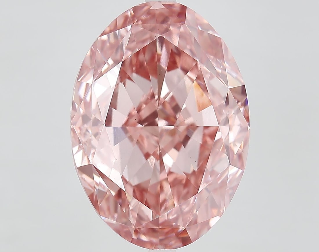 Loose Diamond - OVAL 12.47ct Fancy Vivid Pink VS1: Loose Diamond - OVAL 12.47ct Fancy Vivid Pink VS1 Source: This is a real non-mined Diamond that has been grown in a lab Shape: OVAL Carats: 12.47 Color: Fancy Vivid Pink Certification: IGI Video: