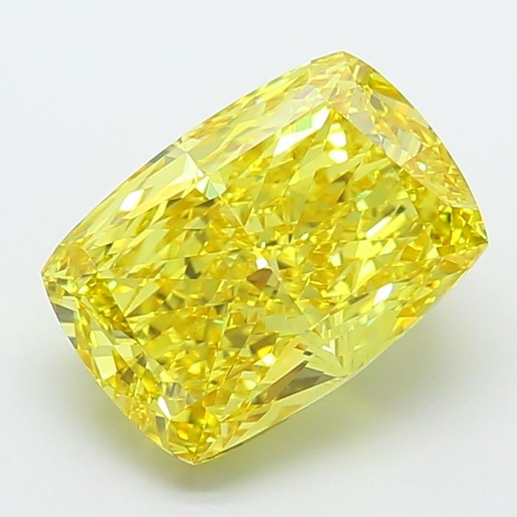 Loose Diamond - CUSHION MODIFIED 9.08ct Fancy Vivid Yellow VS1: Loose Diamond - CUSHION MODIFIED 9.08ct Fancy Vivid Yellow VS1 Source: This is a real non-mined Diamond that has been grown in a lab Shape: CUSHION MODIFIED Carats: 9.08 Color: Fancy Vivid Yellow Cert