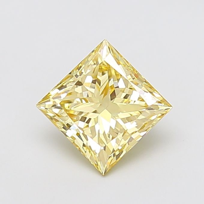 Loose Diamond - PRINCESS 2.01ct Fancy Yellow VVS2: Loose Diamond - PRINCESS 2.01ct Fancy Yellow VVS2 Source: This is a real non-mined Diamond that has been grown in a lab Shape: PRINCESS Carats: 2.01 Color: Fancy Yellow Certification: IGI Video: