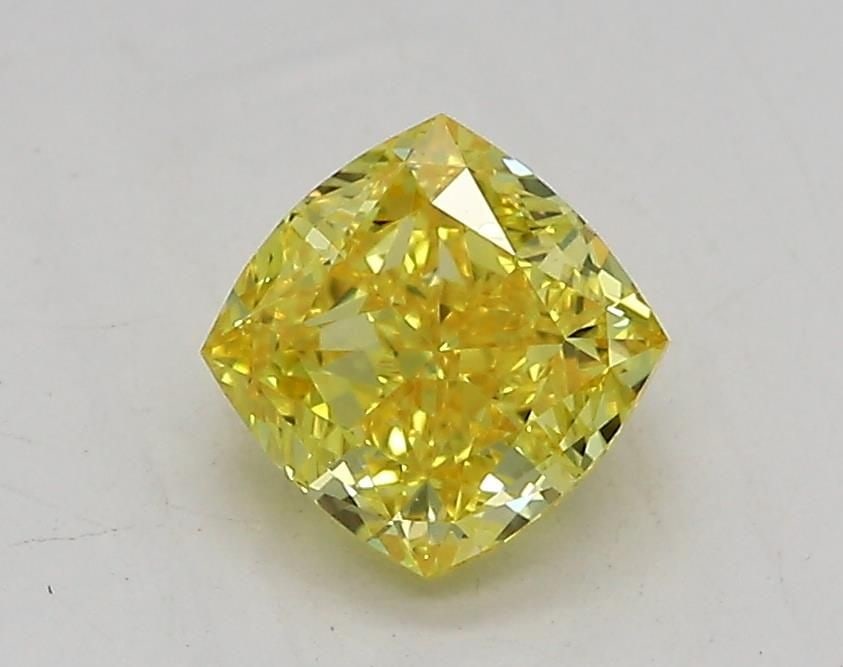 Loose Diamond - CUSHION MODIFIED 1.02ct Fancy Vivid Yellow IF: Loose Diamond - CUSHION MODIFIED 1.02ct Fancy Vivid Yellow IF Source: This is a real non-mined Diamond that has been grown in a lab Shape: CUSHION MODIFIED Carats: 1.02 Color: Fancy Vivid Yellow Certi