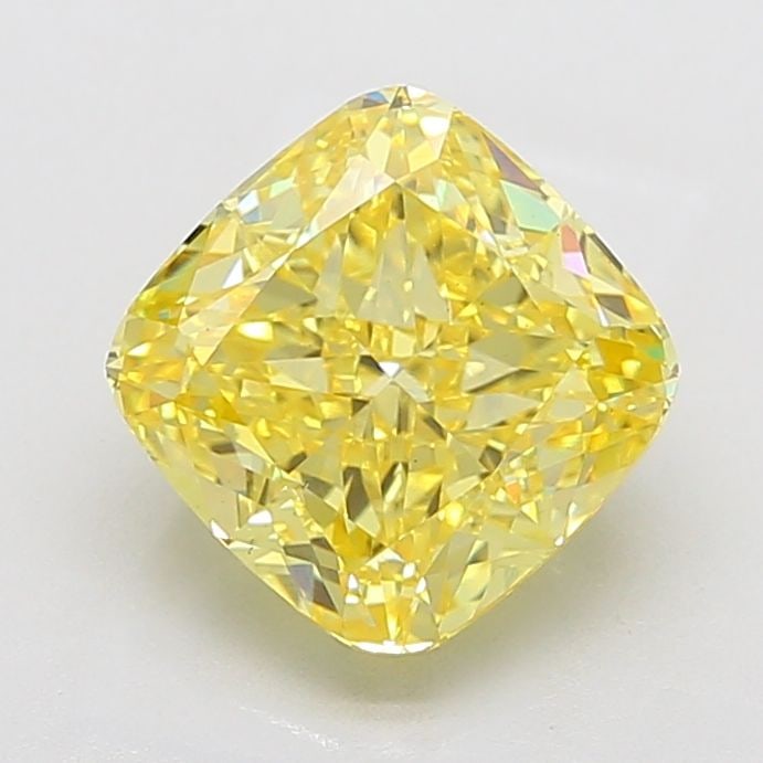 Loose Diamond - CUSHION MODIFIED 5.03ct Fancy Vivid Yellow VS2: Loose Diamond - CUSHION MODIFIED 5.03ct Fancy Vivid Yellow VS2 Source: This is a real non-mined Diamond that has been grown in a lab Shape: CUSHION MODIFIED Carats: 5.03 Color: Fancy Vivid Yellow Cert