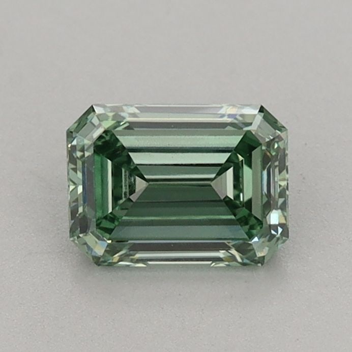 Loose Diamond - EMERALD 0.72ct Fancy Vivid Green VVS2: Loose Diamond - EMERALD 0.72ct Fancy Vivid Green VVS2 Source: This is a real non-mined Diamond that has been grown in a lab Shape: EMERALD Carats: 0.72 Color: Fancy Vivid Green Certification: IGI Vide