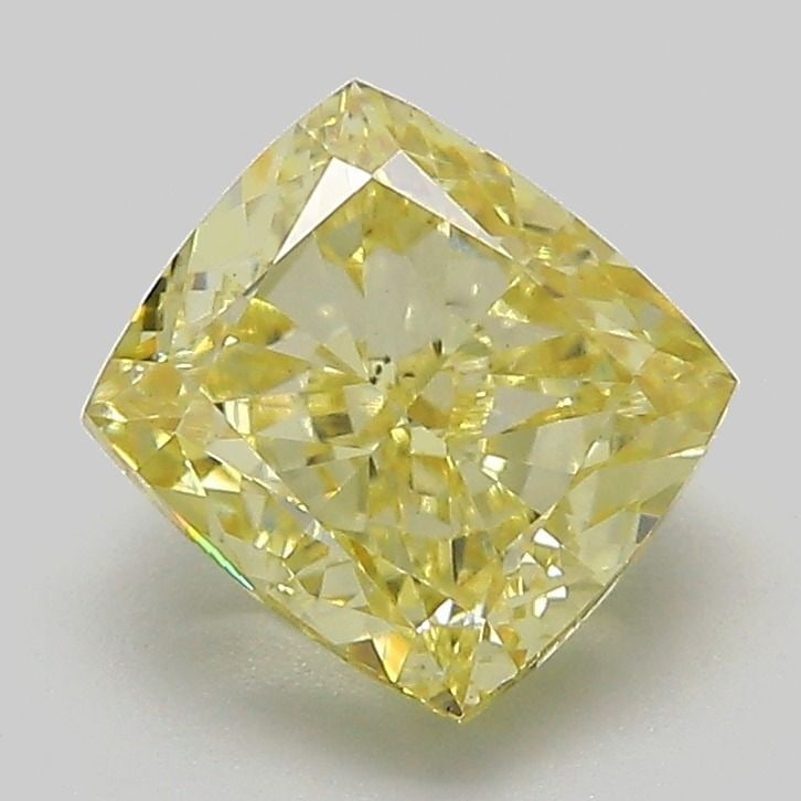 Loose Diamond - CUSHION MODIFIED 2.19ct Fancy Intense Yellow VS1: Loose Diamond - CUSHION MODIFIED 2.19ct Fancy Intense Yellow VS1 Source: This is a real non-mined Diamond that has been grown in a lab Shape: CUSHION MODIFIED Carats: 2.19 Color: Fancy Intense Yellow 