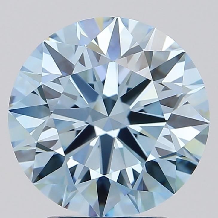 Loose Diamond - ROUND 2.77ct Fancy Vivid Blue VVS1: Loose Diamond - ROUND 2.77ct Fancy Vivid Blue VVS1 Source: This is a real non-mined Diamond that has been grown in a lab Shape: ROUND Carats: 2.77 Color: Fancy Vivid Blue Certification: IGI Video: