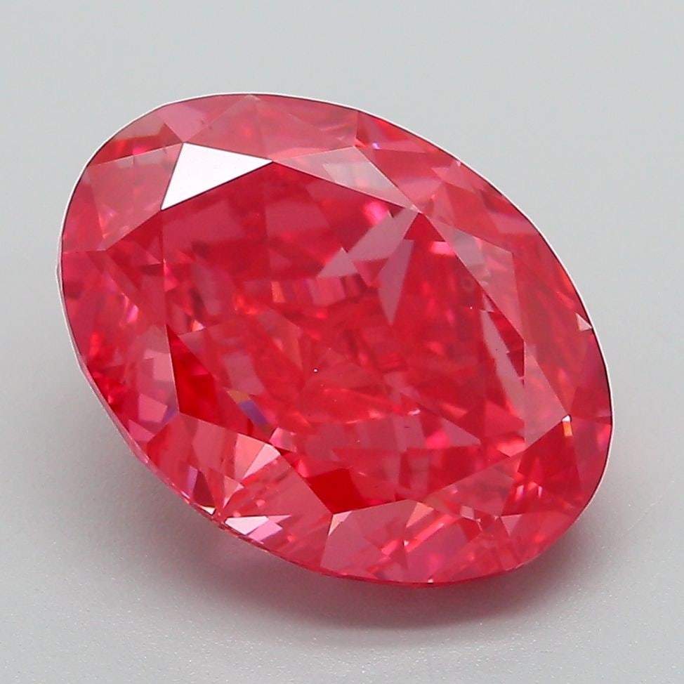 Loose Diamond - OVAL 5.02ct Fancy Vivid Pink VS1: Loose Diamond - OVAL 5.02ct Fancy Vivid Pink VS1 Source: This is a real non-mined Diamond that has been grown in a lab Shape: OVAL Carats: 5.02 Color: Fancy Vivid Pink Certification: IGI Video: