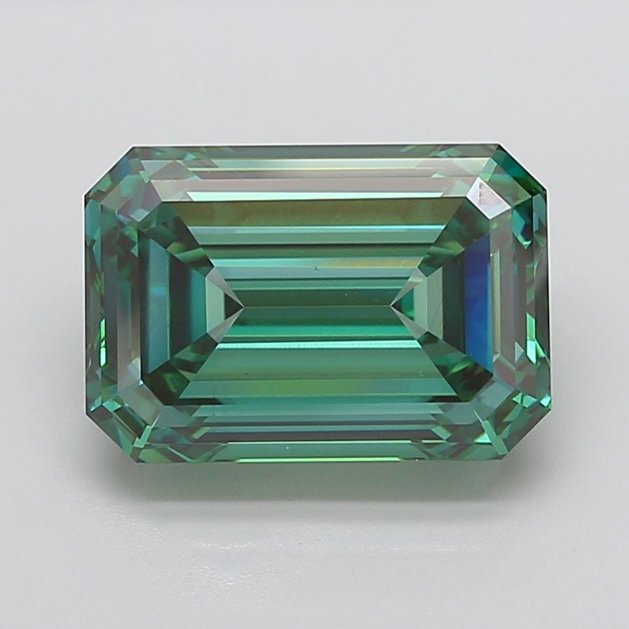 Loose Diamond - EMERALD 10.56ct Fancy Vivid Green VS1: Loose Diamond - EMERALD 10.56ct Fancy Vivid Green VS1 Source: This is a real non-mined Diamond that has been grown in a lab Shape: EMERALD Carats: 10.56 Color: Fancy Vivid Green Certification: IGI Vid