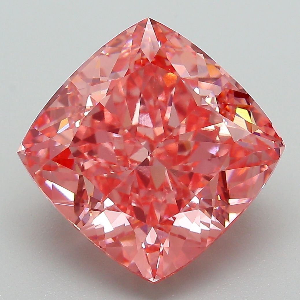 Loose Diamond - CUSHION MODIFIED 7.37ct Fancy Vivid Pink VVS2: Loose Diamond - CUSHION MODIFIED 7.37ct Fancy Vivid Pink VVS2 Source: This is a real non-mined Diamond that has been grown in a lab Shape: CUSHION MODIFIED Carats: 7.37 Color: Fancy Vivid Pink Certifi