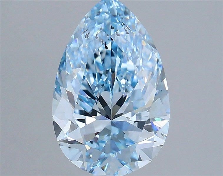 Loose Diamond - PEAR 1.71ct Fancy Vivid Blue SI1: Loose Diamond - PEAR 1.71ct Fancy Vivid Blue SI1 Source: This is a real non-mined Diamond that has been grown in a lab Shape: PEAR Carats: 1.71 Color: Fancy Vivid Blue Certification: IGI Video: