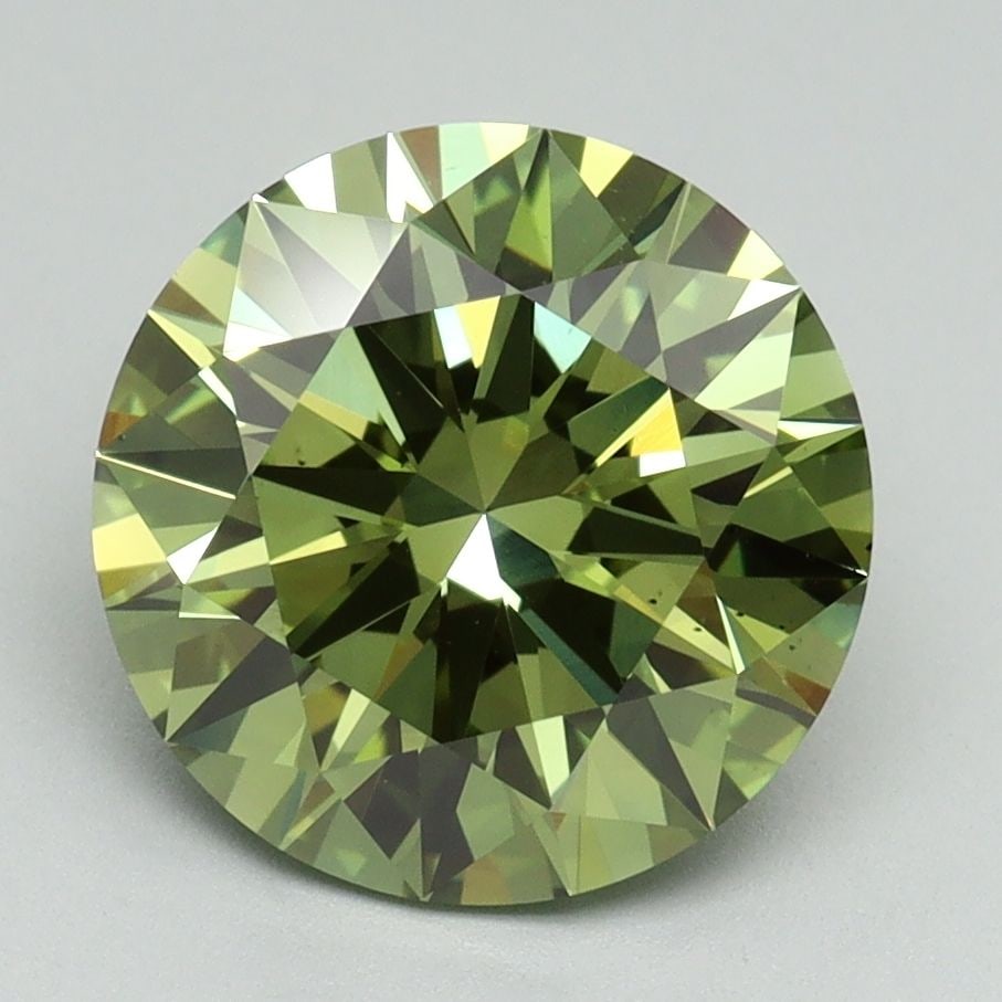 Ideal Loose Diamond - ROUND 3.08ct Fancy Vivid Green VS2: Ideal Loose Diamond - ROUND 3.08ct Fancy Vivid Green VS2 Source: This is a real non-mined Diamond that has been grown in a lab Shape: ROUND Carats: 3.08 Color: Fancy Vivid Green Certification: IGI Vid
