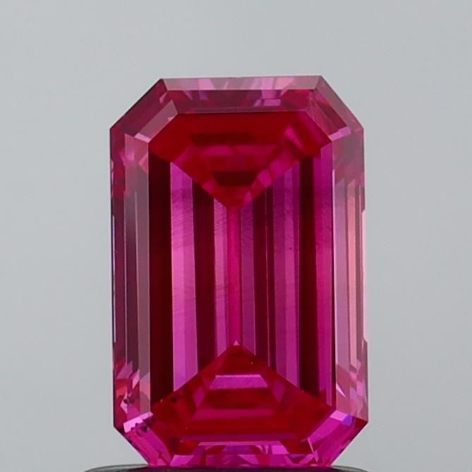 Loose Diamond - EMERALD 1.01ct Fancy Vivid Pink SI1: Loose Diamond - EMERALD 1.01ct Fancy Vivid Pink SI1 Source: This is a real non-mined Diamond that has been grown in a lab Shape: EMERALD Carats: 1.01 Color: Fancy Vivid Pink Certification: IGI Video: