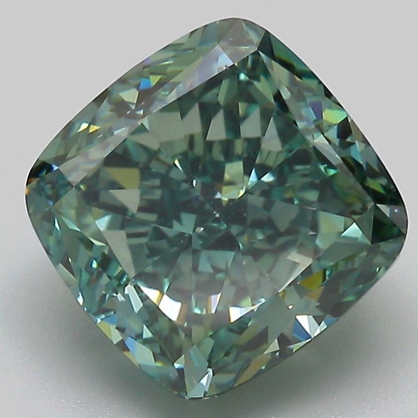 Loose Diamond - CUSHION MODIFIED 4.72ct Fancy Vivid Green VS1: Loose Diamond - CUSHION MODIFIED 4.72ct Fancy Vivid Green VS1 Source: This is a real non-mined Diamond that has been grown in a lab Shape: CUSHION MODIFIED Carats: 4.72 Color: Fancy Vivid Green Certif