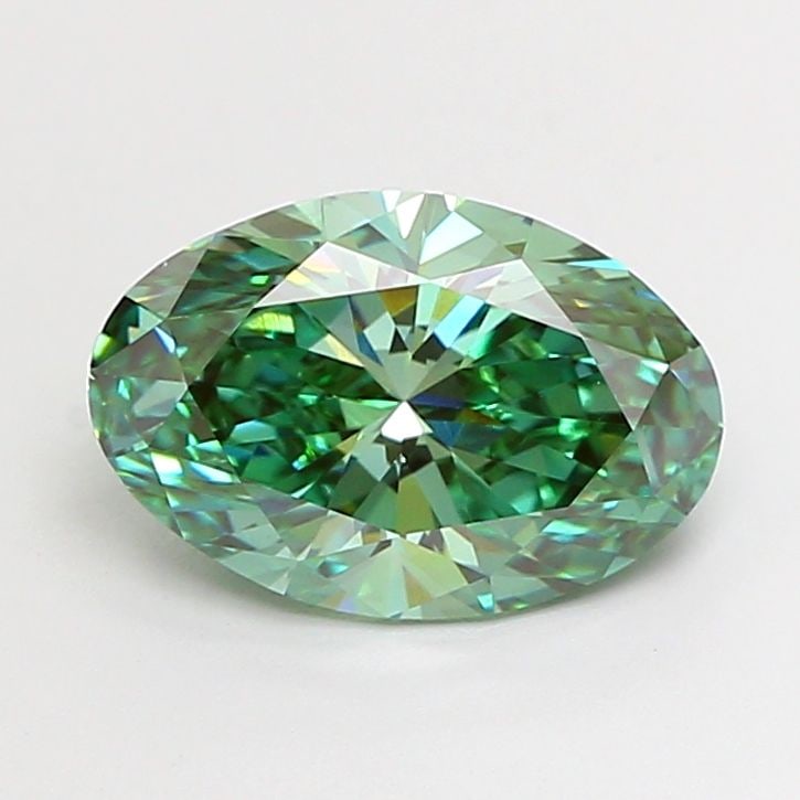 Loose Diamond - OVAL 3.01ct Fancy Vivid Green VS1: Loose Diamond - OVAL 3.01ct Fancy Vivid Green VS1 Source: This is a real non-mined Diamond that has been grown in a lab Shape: OVAL Carats: 3.01 Color: Fancy Vivid Green Certification: IGI Video: