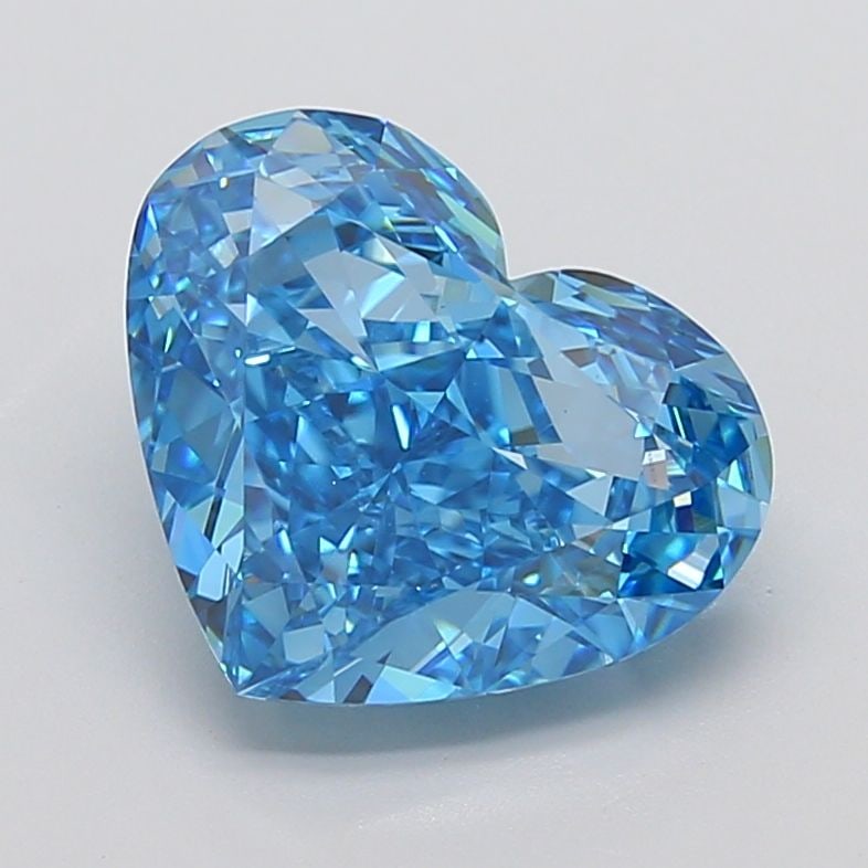 Loose Diamond - HEART 7.91ct Fancy Vivid Blue VS1: Loose Diamond - HEART 7.91ct Fancy Vivid Blue VS1 Source: This is a real non-mined Diamond that has been grown in a lab Shape: HEART Carats: 7.91 Color: Fancy Vivid Blue Certification: IGI PLEASE NOTE