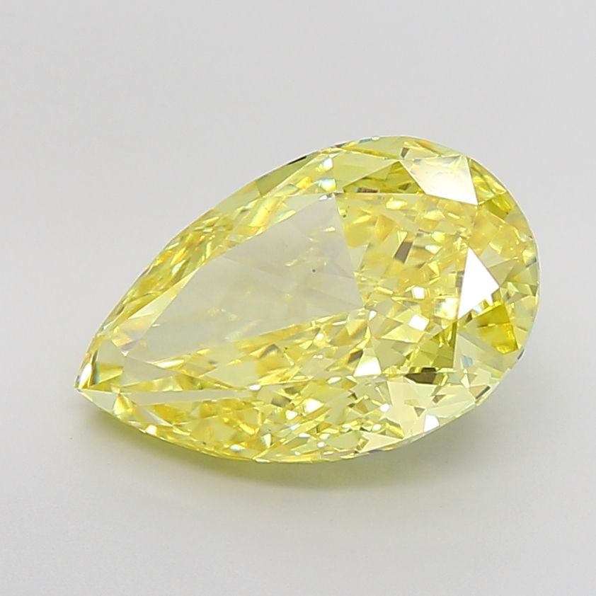 Loose Diamond - PEAR 8.35ct Fancy Vivid Yellow VS1: Loose Diamond - PEAR 8.35ct Fancy Vivid Yellow VS1 Source: This is a real non-mined Diamond that has been grown in a lab Shape: PEAR Carats: 8.35 Color: Fancy Vivid Yellow Certification: IGI Video: