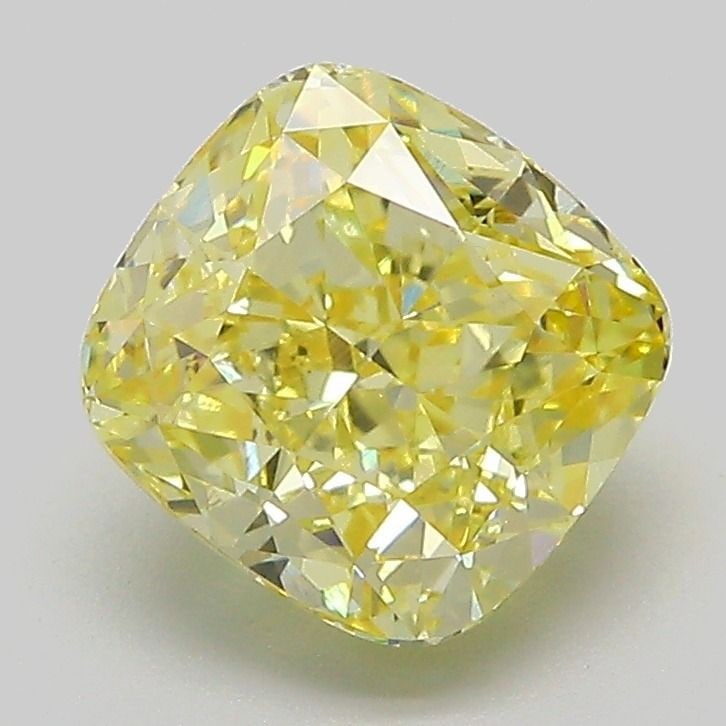 Loose Diamond - CUSHION MODIFIED 2.34ct Fancy Intense Yellow VS2: Loose Diamond - CUSHION MODIFIED 2.34ct Fancy Intense Yellow VS2 Source: This is a real non-mined Diamond that has been grown in a lab Shape: CUSHION MODIFIED Carats: 2.34 Color: Fancy Intense Yellow 