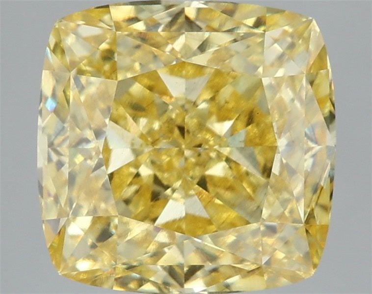 Loose Diamond - CUSHION MODIFIED 5.07ct Fancy Vivid Yellow VS2: Loose Diamond - CUSHION MODIFIED 5.07ct Fancy Vivid Yellow VS2 Source: This is a real non-mined Diamond that has been grown in a lab Shape: CUSHION MODIFIED Carats: 5.07 Color: Fancy Vivid Yellow