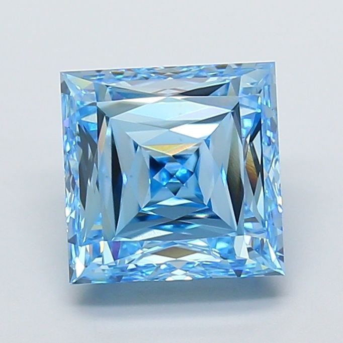 Loose Diamond - PRINCESS 5.02ct Fancy Vivid Blue VS1: Loose Diamond - PRINCESS 5.02ct Fancy Vivid Blue VS1 Source: This is a real non-mined Diamond that has been grown in a lab Shape: PRINCESS Carats: 5.02 Color: Fancy Vivid Blue Certification: IGI
