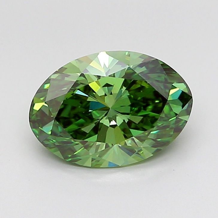 Loose Diamond - OVAL 3.03ct Fancy Vivid Green VS1: Loose Diamond - OVAL 3.03ct Fancy Vivid Green VS1 Source: This is a real non-mined Diamond that has been grown in a lab Shape: OVAL Carats: 3.03 Color: Fancy Vivid Green Certification: IGI Video: