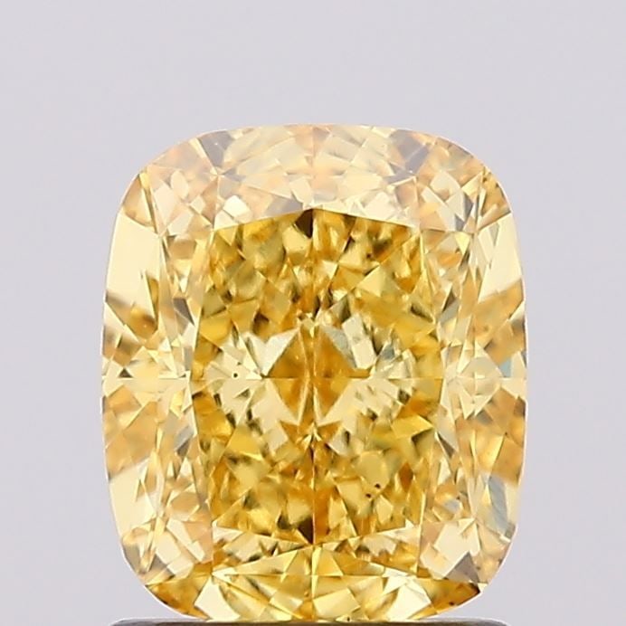 Loose Diamond - CUSHION MODIFIED 1.51ct Fancy Vivid Yellow VS1: Loose Diamond - CUSHION MODIFIED 1.51ct Fancy Vivid Yellow VS1 Source: This is a real non-mined Diamond that has been grown in a lab Shape: CUSHION MODIFIED Carats: 1.51 Color: Fancy Vivid Yellow Cert