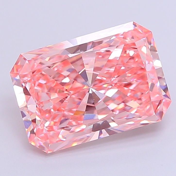 Loose Diamond - RADIANT 3.59ct Fancy Vivid Pink VS1: Loose Diamond - RADIANT 3.59ct Fancy Vivid Pink VS1 Source: This is a real non-mined Diamond that has been grown in a lab Shape: RADIANT Carats: 3.59 Color: Fancy Vivid Pink Certification: IGI Video: