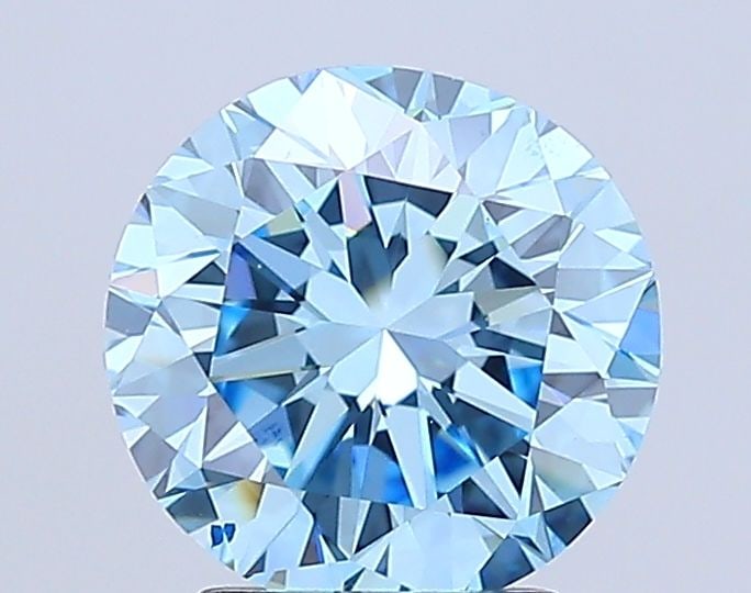 Loose Diamond - ROUND 3.0ct Fancy Vivid Blue VS2: Loose Diamond - ROUND 3.0ct Fancy Vivid Blue VS2 Source: This is a real non-mined Diamond that has been grown in a lab Shape: ROUND Carats: 3.0 Color: Fancy Vivid Blue Certification: IGI Video: