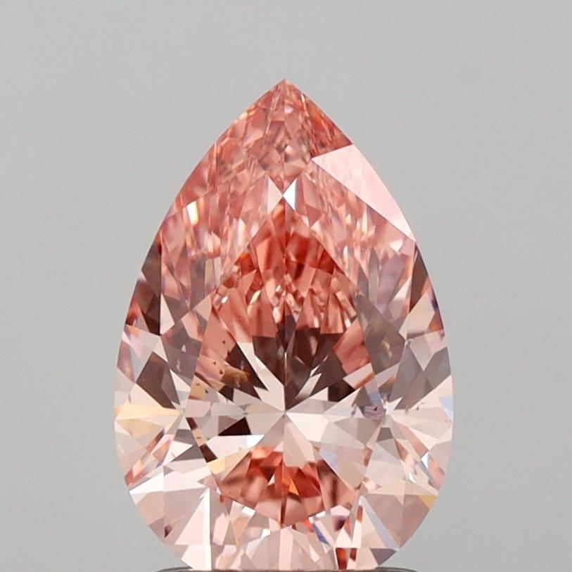 Loose Diamond - PEAR 1.53ct Fancy Vivid Pink VS2: Loose Diamond - PEAR 1.53ct Fancy Vivid Pink VS2 Source: This is a real non-mined Diamond that has been grown in a lab Shape: PEAR Carats: 1.53 Color: Fancy Vivid Pink Certification: IGI Video: