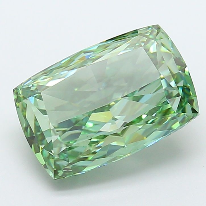 Loose Diamond - CUSHION MODIFIED 6.09ct Fancy Vivid Green VS1: Loose Diamond - CUSHION MODIFIED 6.09ct Fancy Vivid Green VS1 Source: This is a real non-mined Diamond that has been grown in a lab Shape: CUSHION MODIFIED Carats: 6.09 Color: Fancy Vivid Green Certif