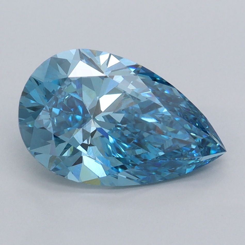 Loose Diamond - PEAR 2.02ct Fancy Vivid Blue VVS1: Loose Diamond - PEAR 2.02ct Fancy Vivid Blue VVS1 Source: This is a real non-mined Diamond that has been grown in a lab Shape: PEAR Carats: 2.02 Color: Fancy Vivid Blue Certification: IGI Video:
