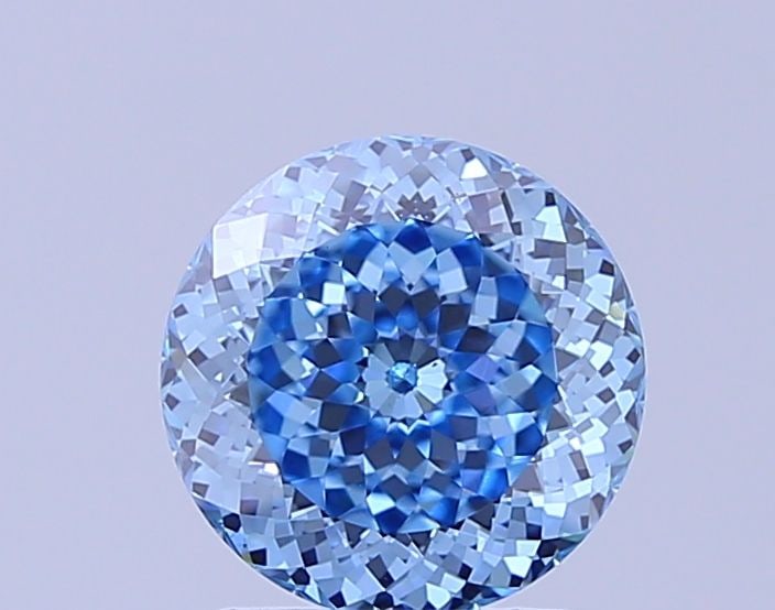 Loose Diamond - ROUND 2.03ct Fancy Vivid Blue VS1: Loose Diamond - ROUND 2.03ct Fancy Vivid Blue VS1 Source: This is a real non-mined Diamond that has been grown in a lab Shape: ROUND Carats: 2.03 Color: Fancy Vivid Blue Certification: IGI Video: