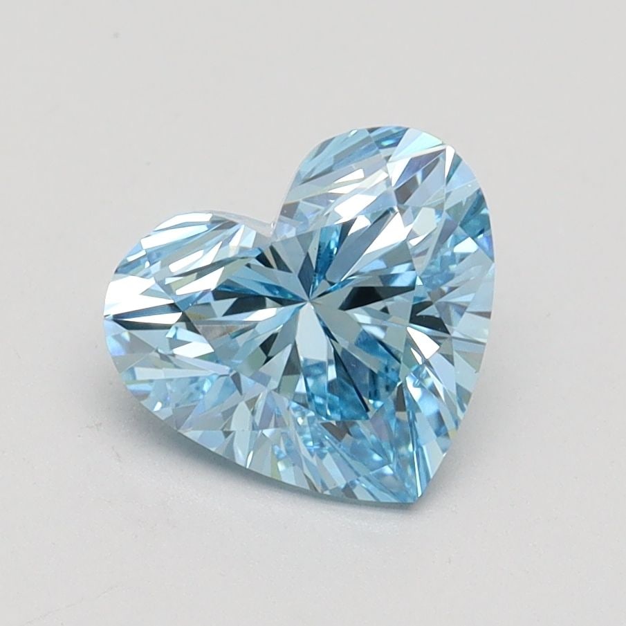 Loose Diamond - HEART 1.44ct Fancy Intense Blue VS1: Loose Diamond - HEART 1.44ct Fancy Intense Blue VS1 Source: This is a real non-mined Diamond that has been grown in a lab Shape: HEART Carats: 1.44 Color: Fancy Intense Blue Certification: IGI Video: