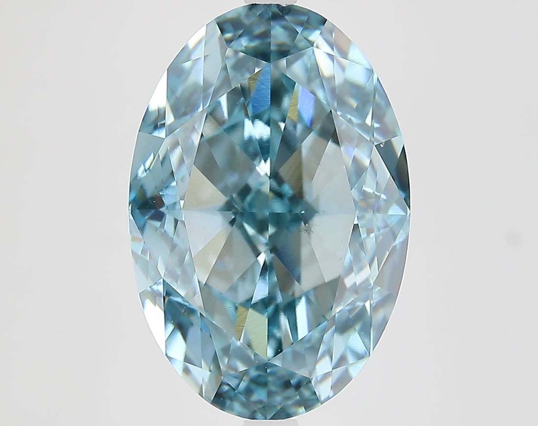 Loose Diamond - OVAL 11.03ct Fancy Vivid Blue VS1 (1 of 1)