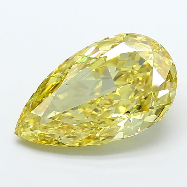 Loose Diamond - PEAR 9.1ct Fancy Intense Yellow VS2: Loose Diamond - PEAR 9.1ct Fancy Intense Yellow VS2 Source: This is a real non-mined Diamond that has been grown in a lab Shape: PEAR Carats: 9.1 Color: Fancy Intense Yellow Certification: IGI Video: